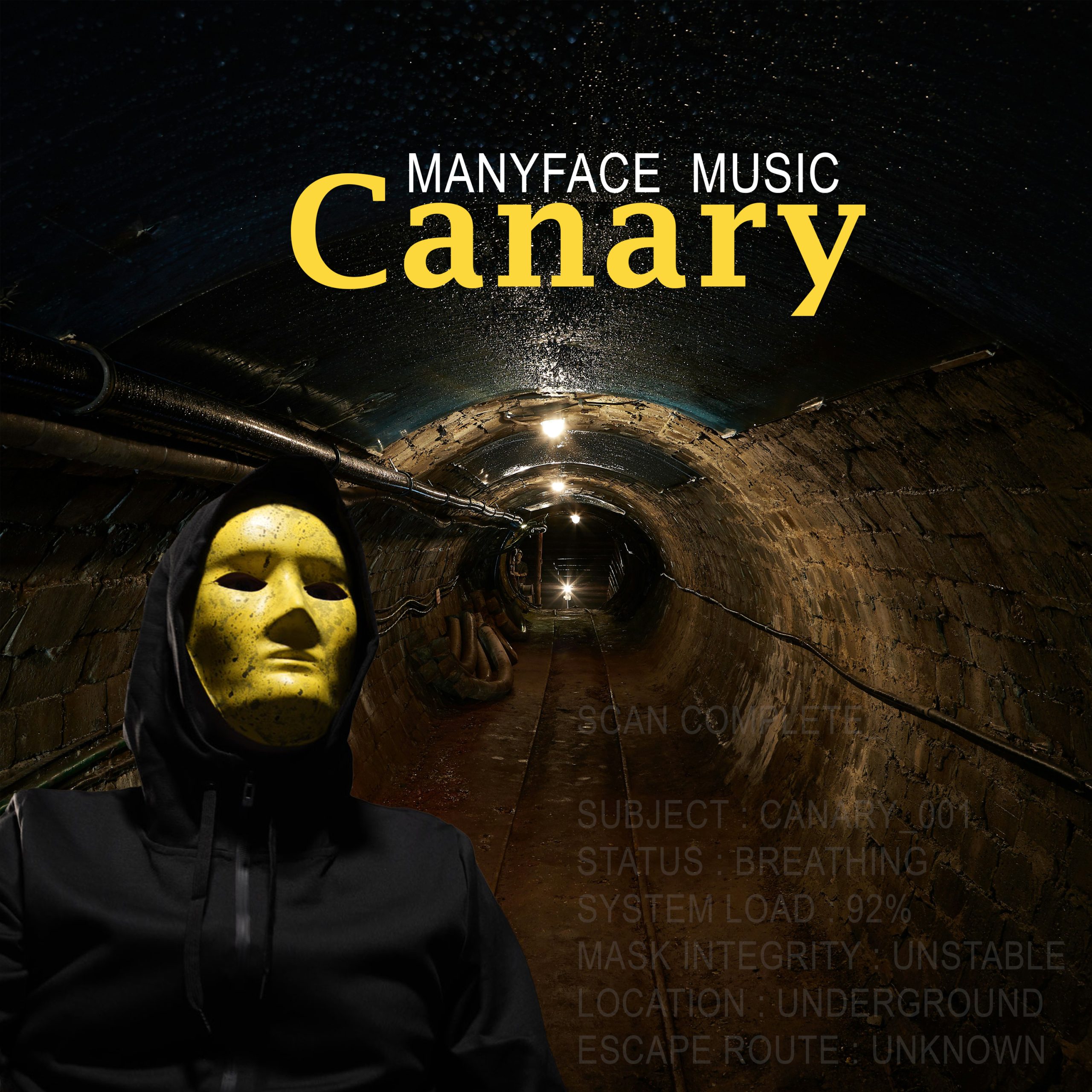 Canary alt-rap song about masking cover artwork by Manyface Music